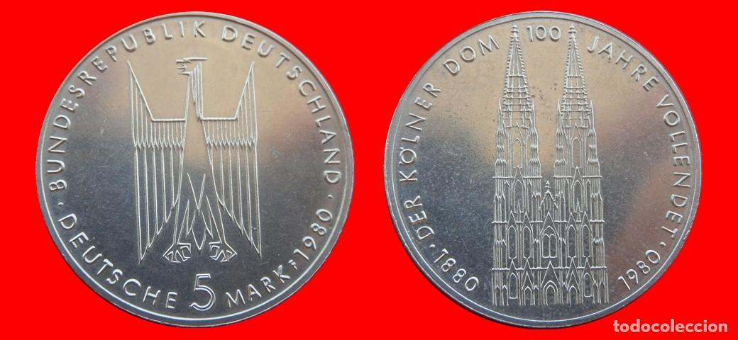 Monedas antiguas de Europa: 5 MARCOS 1980-F BRD ALEMANIA-153838