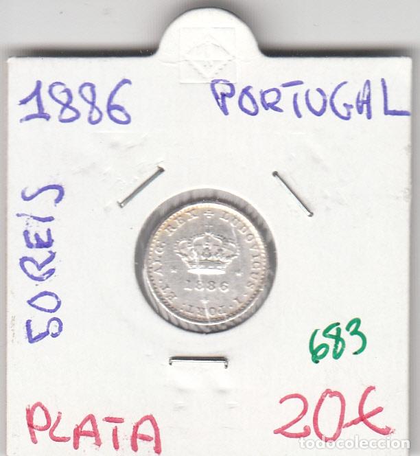 Monedas antiguas de Europa: CR0683 MONEDA PORTUGAL PLATA 50 REIS 1886