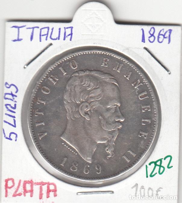 Monedas antiguas de Europa: CR1282 MONEDA ITALIA 5 LIRAS 1869 PLATA EBC