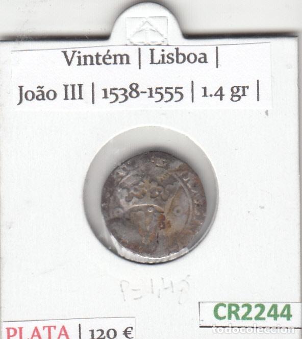 Monedas antiguas de Europa: CR2244 MONEDA PORTUGAL JOAO III 1538-1555 VINTEM PLATA BC