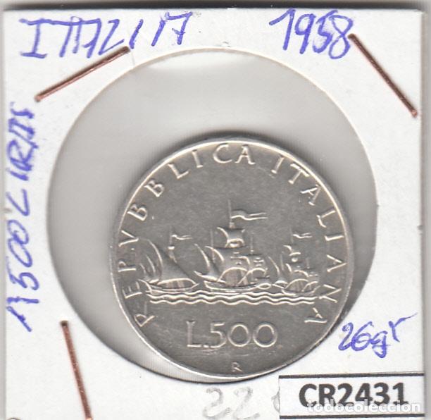 Monedas antiguas de Europa: CR2431 MONEDA ITALIA 500 LIRAS 1958 PLATA