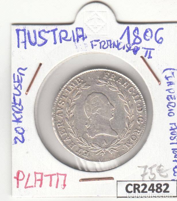 Monedas antiguas de Europa: CR2482 MONEDA AUSTRIA FRANCISCO II 20 KREUSER 1806 PLATA