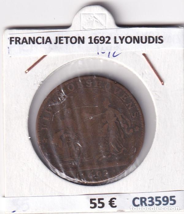 Monedas antiguas de Europa: CR3595 MONEDA FRANCIA JETON 1692 LYONUDIS