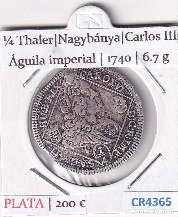 Monedas antiguas de Europa: CR4365 MONEDA 1/4 THALER HUNGRIA CARLOS III 1740