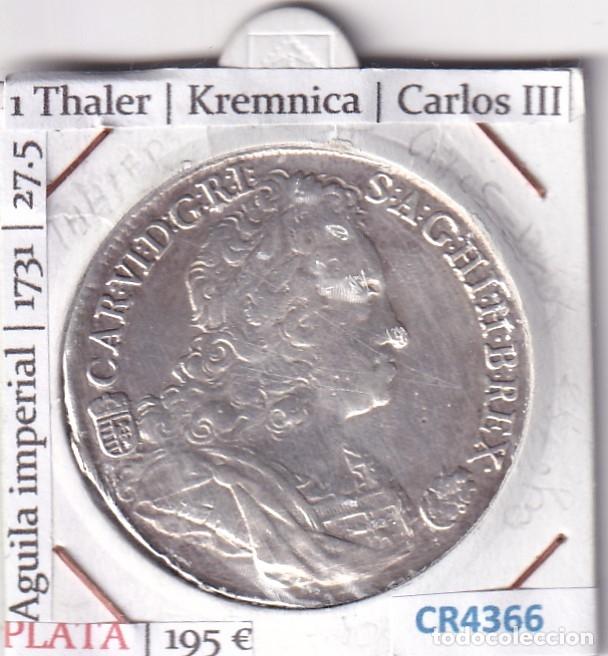 Monedas antiguas de Europa: CR4366 MONEDA 1 THALER HUNGRIA CARLOS III 1731