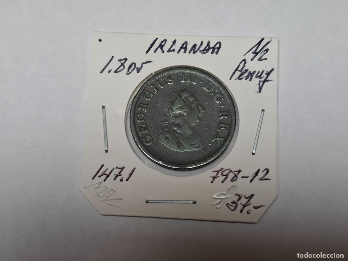 Monedas antiguas de Europa: 1/2 PENNY de 1805 KM 147.1 IRLANDA en MBC