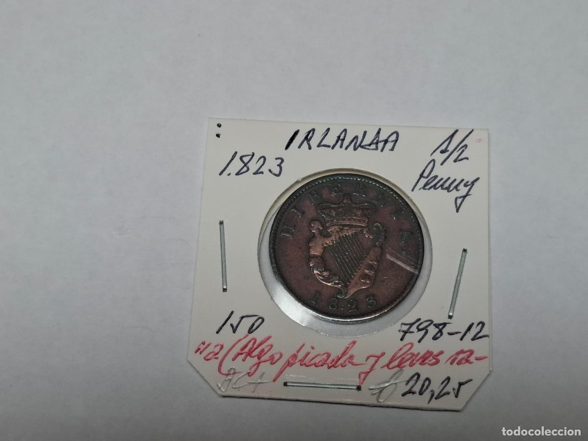 Monedas antiguas de Europa: 1/2 PENNY de 1823 KM 150 IRLANDA en BC+