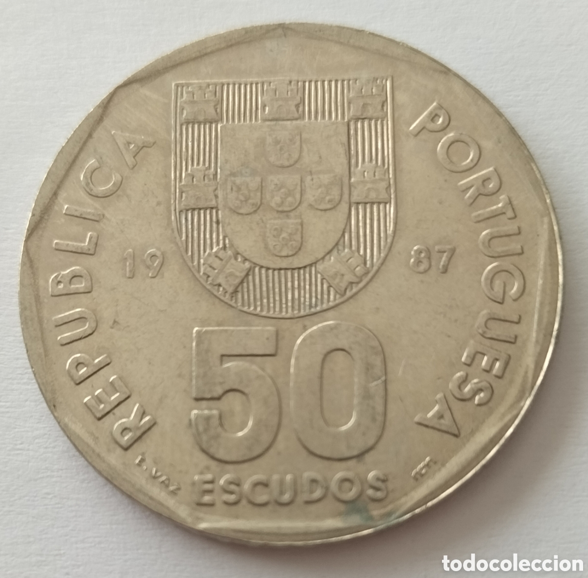 Monedas antiguas de Europa: Moneda 50 escudos 1987 Portugal