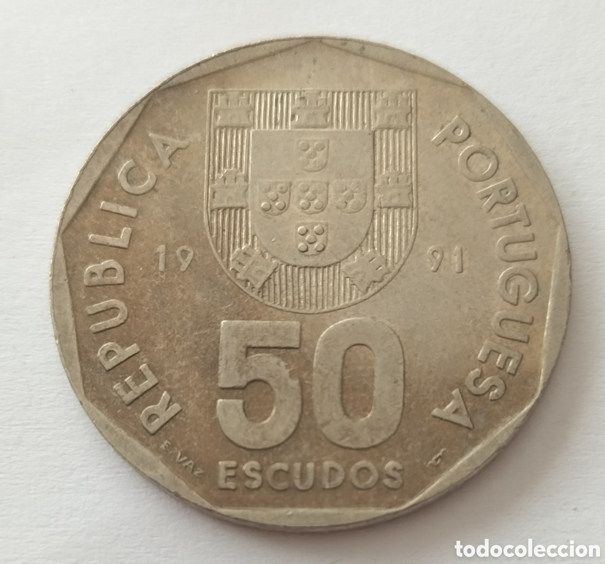 Monedas antiguas de Europa: Moneda 50 escudos 1991 Portugal
