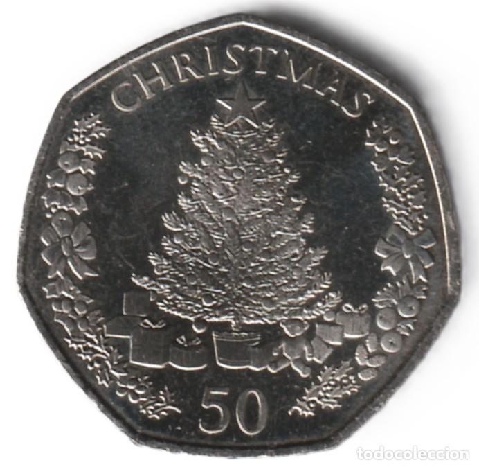 Monedas antiguas de Europa: Gibraltar 50 pence 2016 Navidad KM# 1490