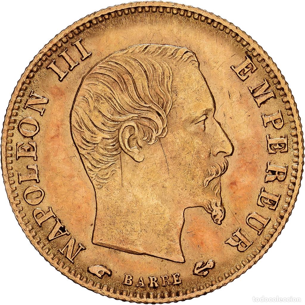 Monedas antiguas de Europa: [#1121676] Francia, Napoleon III, 5 Francs, 1860, Paris, Oro, EBC+, KM:787.1