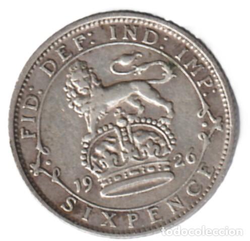 Monedas antiguas de Europa: Inglaterra 6 pence 1926 Plata KM# 815a