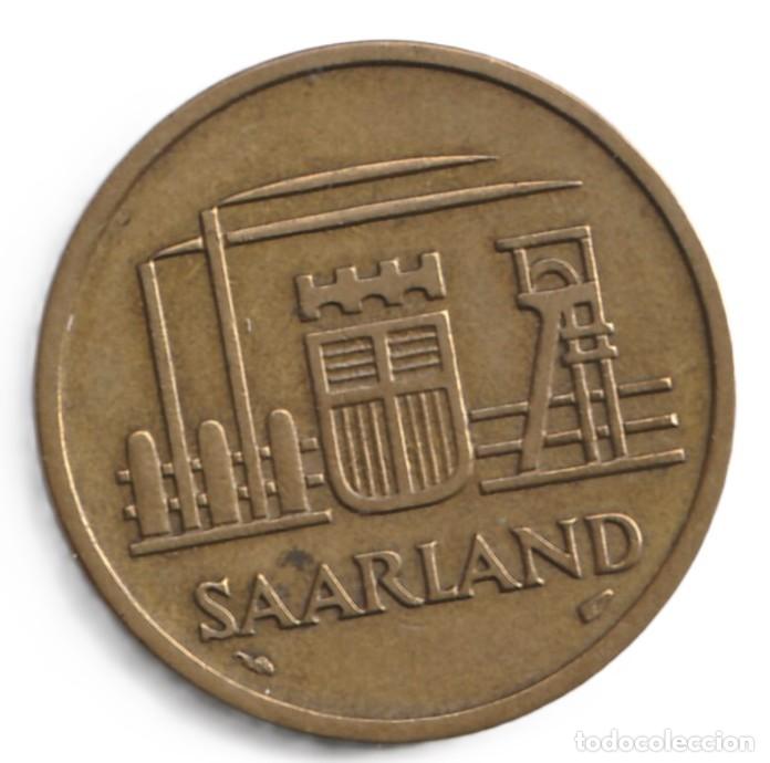 Monedas antiguas de Europa: Saarland Sarre 50 franken 1954 KM# 3