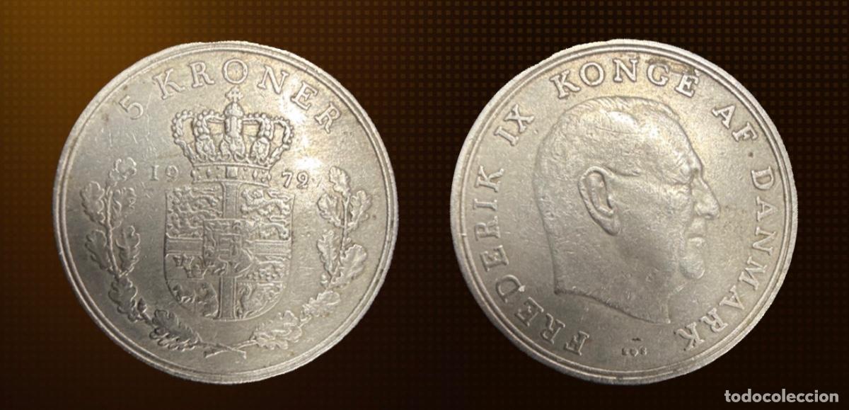 Monedas antiguas de Europa: Dinamarca 5 coronas &middot; 1972-&hearts; S
