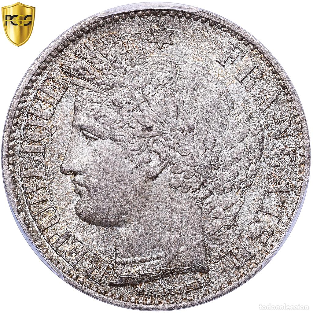 Monedas antiguas de Europa: [#1546287] Francia, 2 Francs, C&eacute;r&egrave;s, 1870, Bordeaux, ancre, Plata, PCGS, MS66