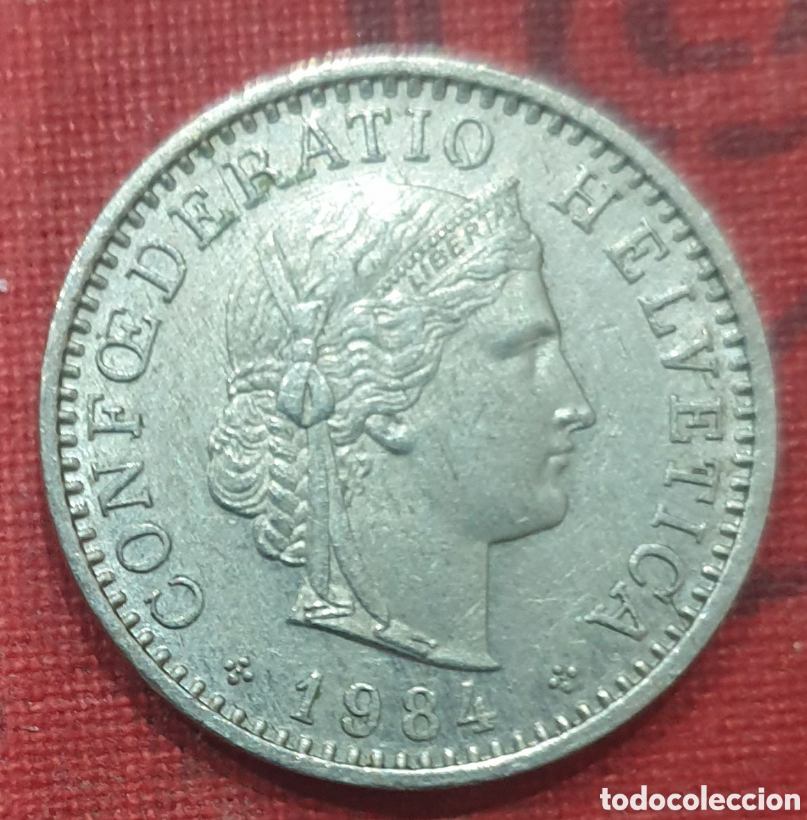 Monedas antiguas de Europa: Suiza. 20 rappen de 1984