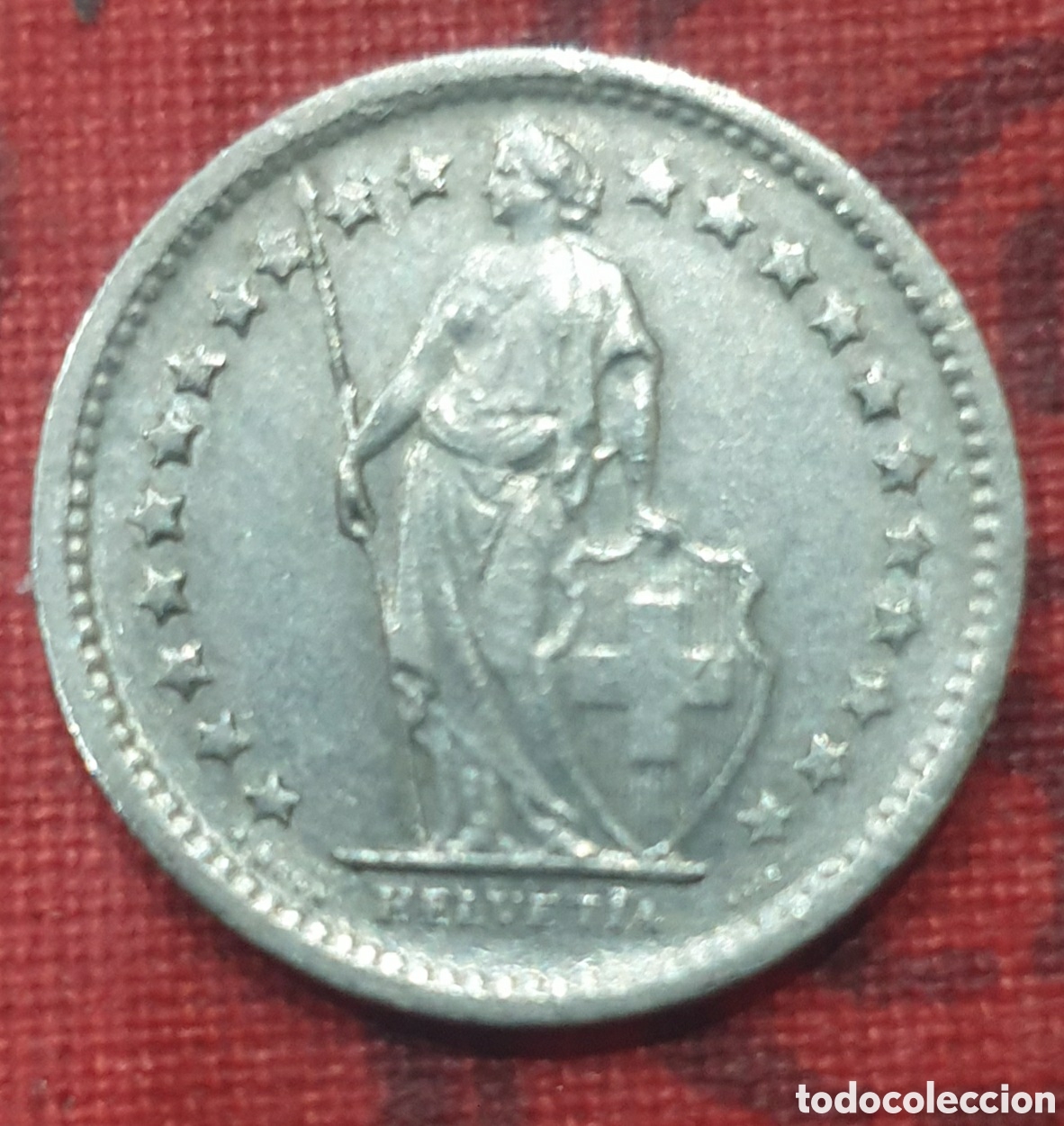 Monedas antiguas de Europa: Suiza. Medio franco de 1968