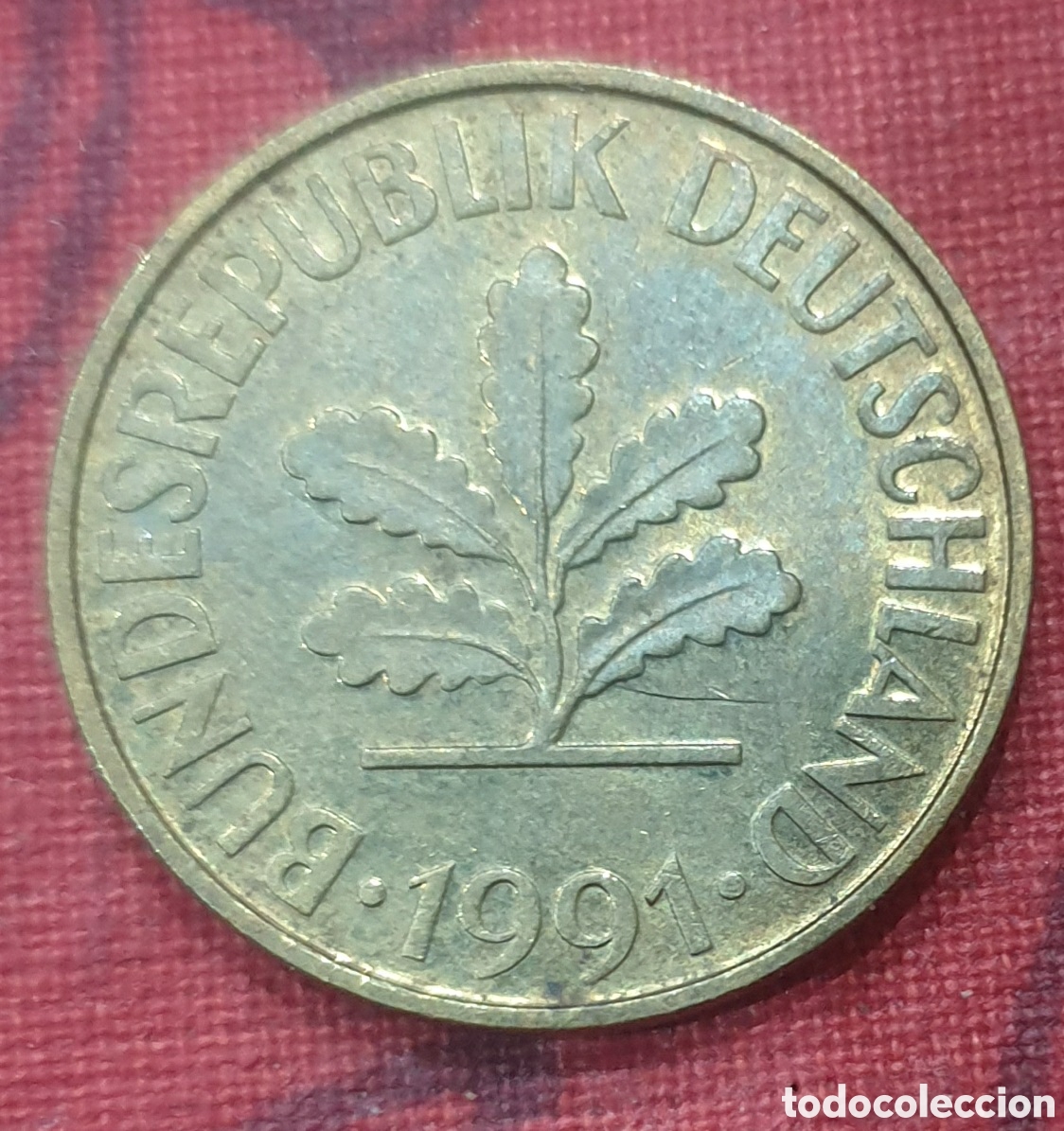 Monedas antiguas de Europa: Alemania. 10 pfennig de 1991