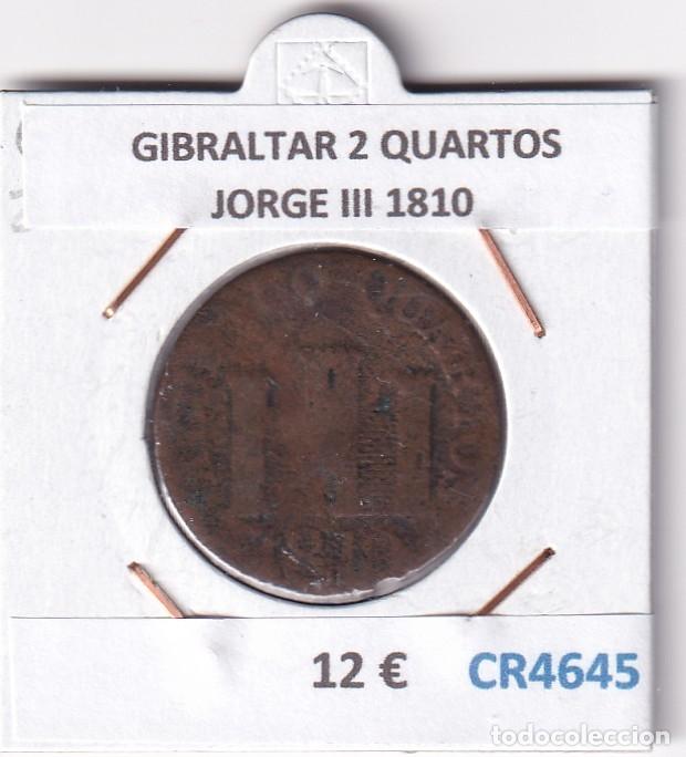 Monedas antiguas de Europa: CR4645 MONEDA GIBRALTAR 2 QUARTOS JORGE III 1810