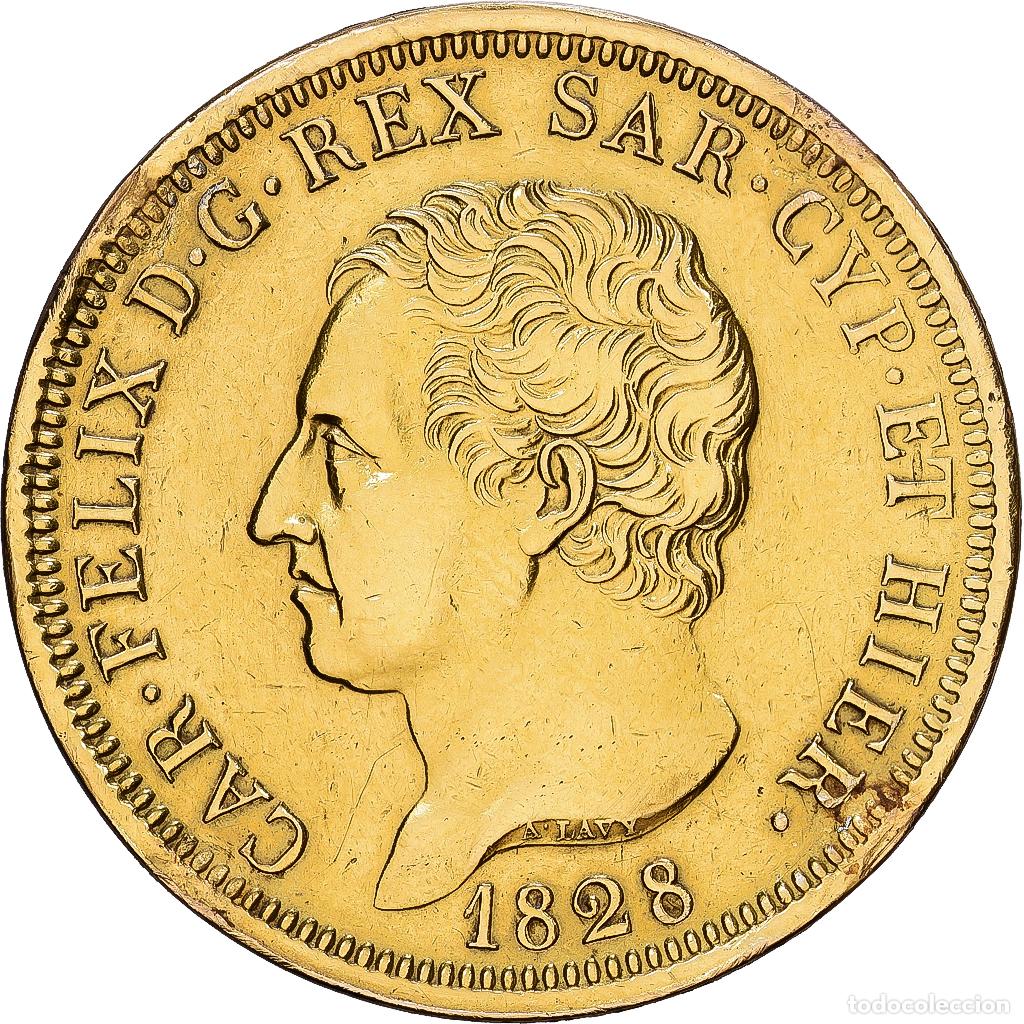 Monedas antiguas de Europa: [#1118039] Estados italianos, SARDINIA, Carlo Felice, 80 Lire, 1828, Torino, Oro, MBC