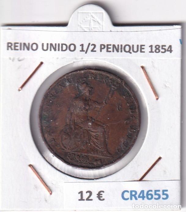 Monedas antiguas de Europa: CR4655 MONEDA REINO UNIDO 1/2 PENIQUE 1854