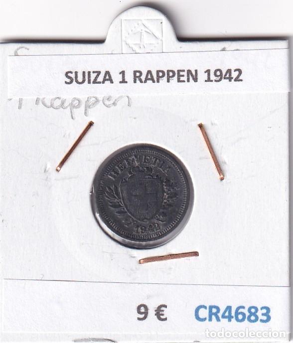 Monedas antiguas de Europa: CR4683 MONEDA SUIZA 1 RAPPEN 1942