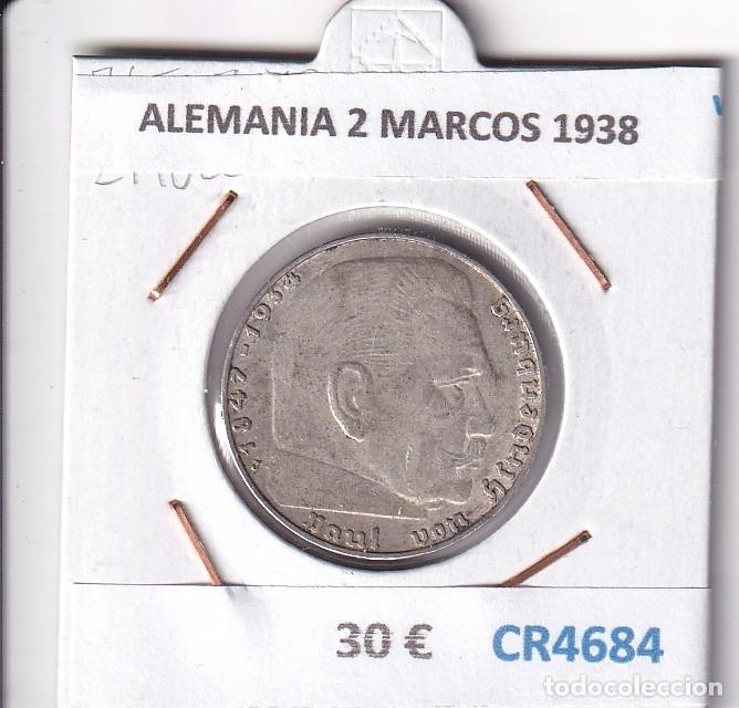 Monedas antiguas de Europa: CR4684 MONEDA ALEMANIA 2 MARCOS 1938 PLATA