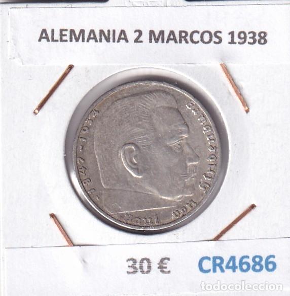 Monedas antiguas de Europa: CR4686 MONEDA ALEMANIA 2 MARCOS 1938 PLATA