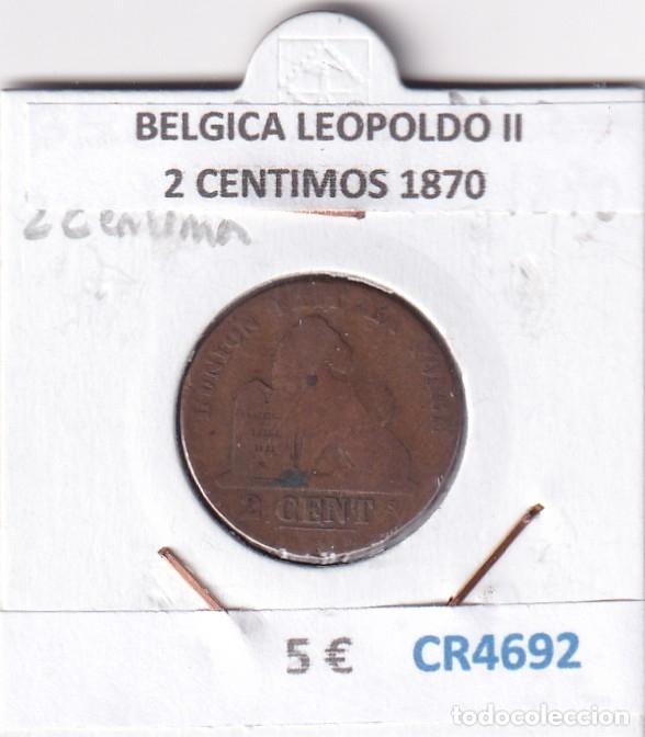 Monedas antiguas de Europa: CR4692 MONEDA BELGICA LEOPOLDO II 2 CENTIMOS 1870