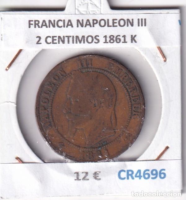 Monedas antiguas de Europa: CR4696 MONEDA FRANCIA NAPOLEON III 2 CENTIMOS 1861 K BRONCE