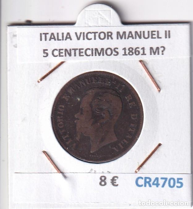 Monedas antiguas de Europa: CR4705 MONEDA ITALIA VICTOR MANUEL II 5 CENTECIMOS 1861 M? BRONCE