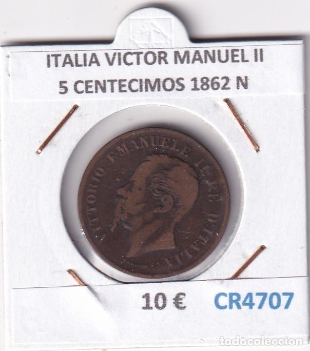 Monedas antiguas de Europa: CR4707 MONEDA ITALIA VICTOR MANUEL II 5 CENTECIMOS 1862 N BRONCE