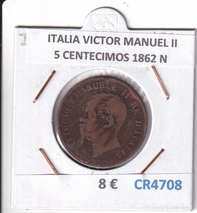 Monedas antiguas de Europa: CR4708 MONEDA ITALIA VICTOR MANUEL II 5 CENTECIMOS 1862 N BRONCE