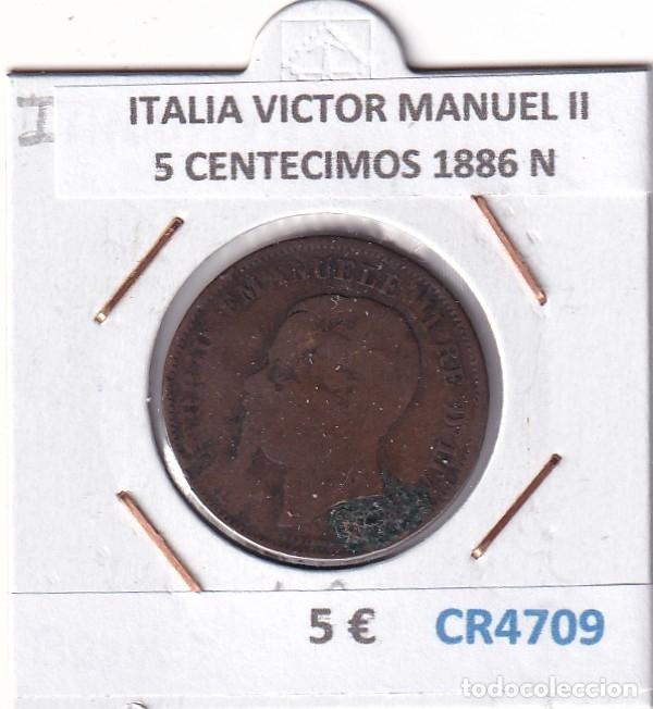 Monedas antiguas de Europa: CR4709 MONEDA ITALIA VICTOR MANUEL II 5 CENTECIMOS 1886 N BRONCE