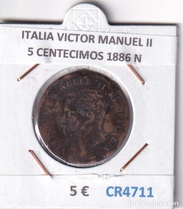 Monedas antiguas de Europa: CR4711 MONEDA ITALIA VICTOR MANUEL II 5 CENTECIMOS 1886 N BRONCE