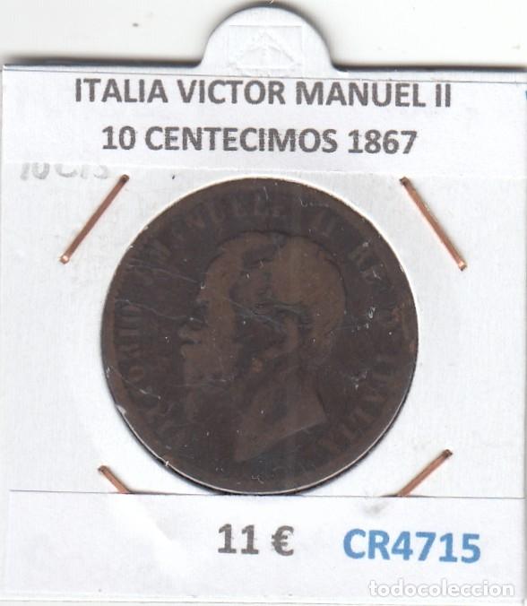 Monedas antiguas de Europa: CR4715 MONEDA ITALIA VICTOR MANUEL II 10 CENTECIMOS 1867 BRONCE
