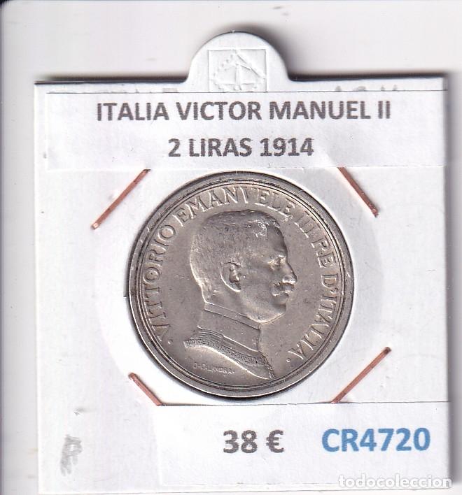 Monedas antiguas de Europa: CR4720 MONEDA ITALIA VICTOR MANUEL II 2 LIRAS 1914 PLATA