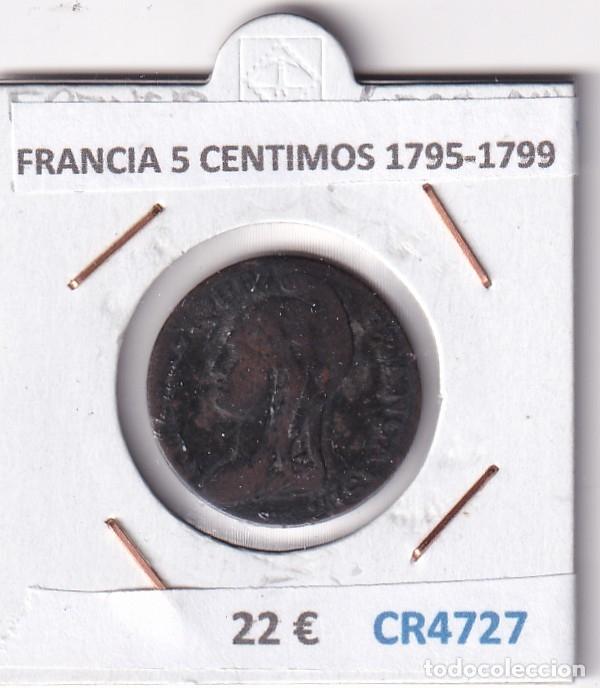 Monedas antiguas de Europa: CR4727 MONEDA FRANCIA 5 CENTIMOS 1795-1799