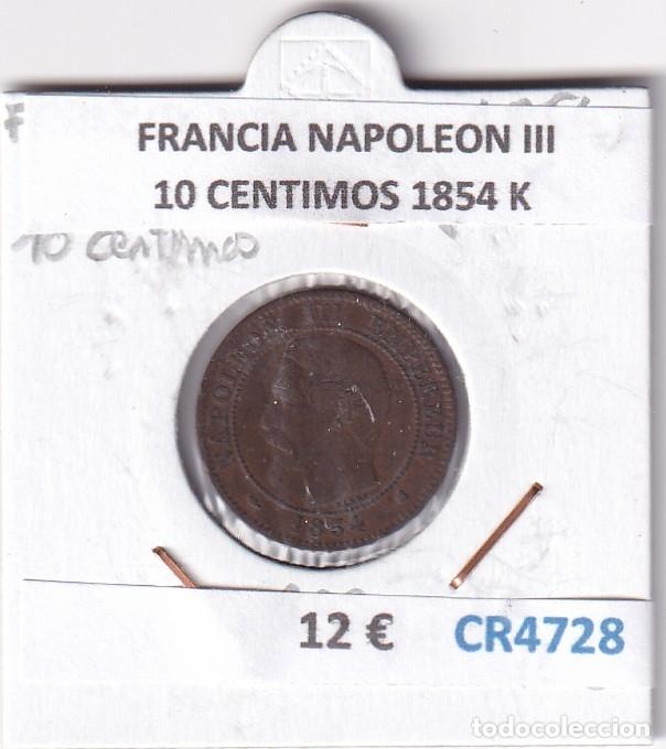 Monedas antiguas de Europa: CR4728 MONEDA FRANCIA NAPOLEON III 10 CENTIMOS 1854 K