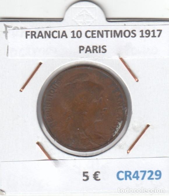 Monedas antiguas de Europa: CR4729 MONEDA FRANCIA 10 CENTIMOS 1917 PARIS BRONCE