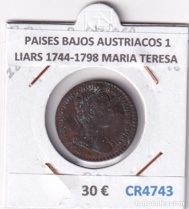 Monedas antiguas de Europa: CR4743 MONEDA PAISES BAJOS AUSTRIACOS 1 LIARS 1744-1798 MARIA TERESA
