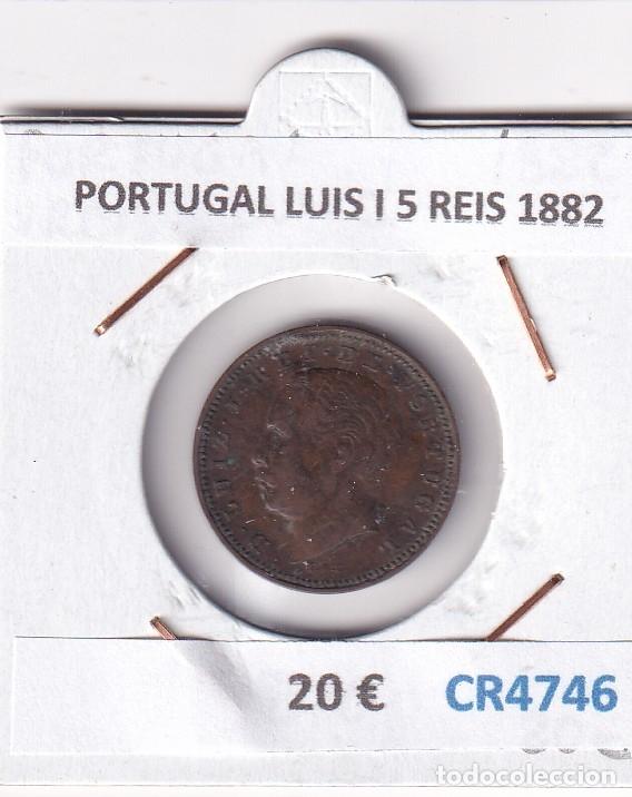 Monedas antiguas de Europa: CR4746 MONEDA PORTUGAL LUIS I 5 REIS 1882