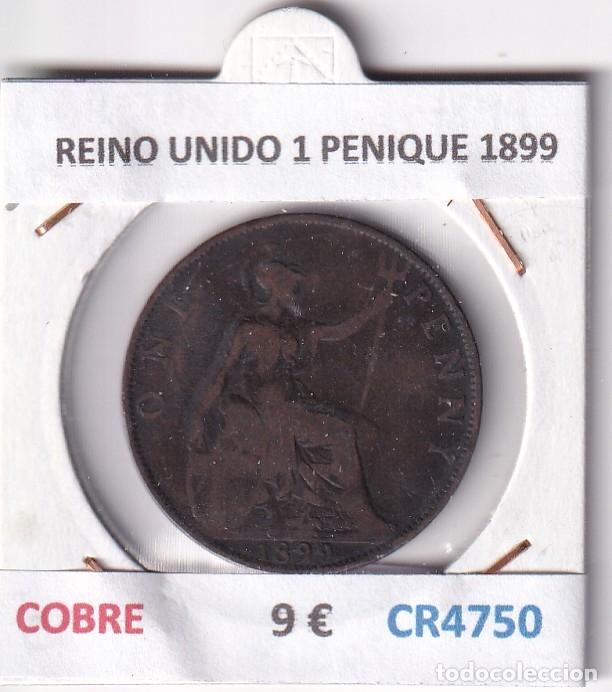 Monedas antiguas de Europa: CR4750 MONEDA REINO UNIDO 1 PENIQUE 1899 COBRE