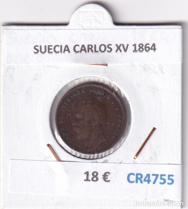 Monedas antiguas de Europa: CR4755 MONEDA SUECIA CARLOS XV 1864