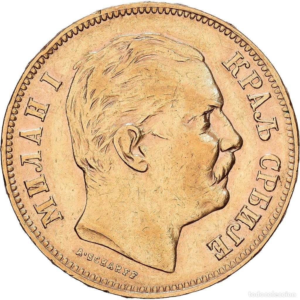 Monedas antiguas de Europa: [#1117966] Moneda, Serbia, Milan I, 20 Dinara, 1882, Vienne, MBC+, Oro, KM:17.1