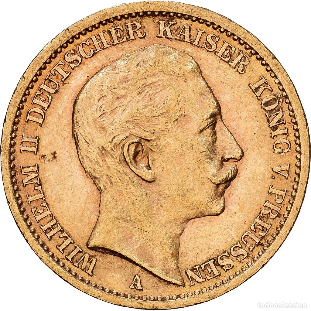 Monedas antiguas de Europa: [#1540106] Estados alemanes, PRUSSIA, Wilhelm II, 20 Mark, 1907, Berlin, Oro, MBC+, KM:521