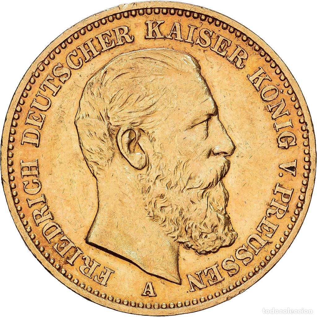 Monedas antiguas de Europa: [#1540107] Estados alemanes, PRUSSIA, Friedrich III, 20 Mark, 1888, Berlin, Oro, MBC