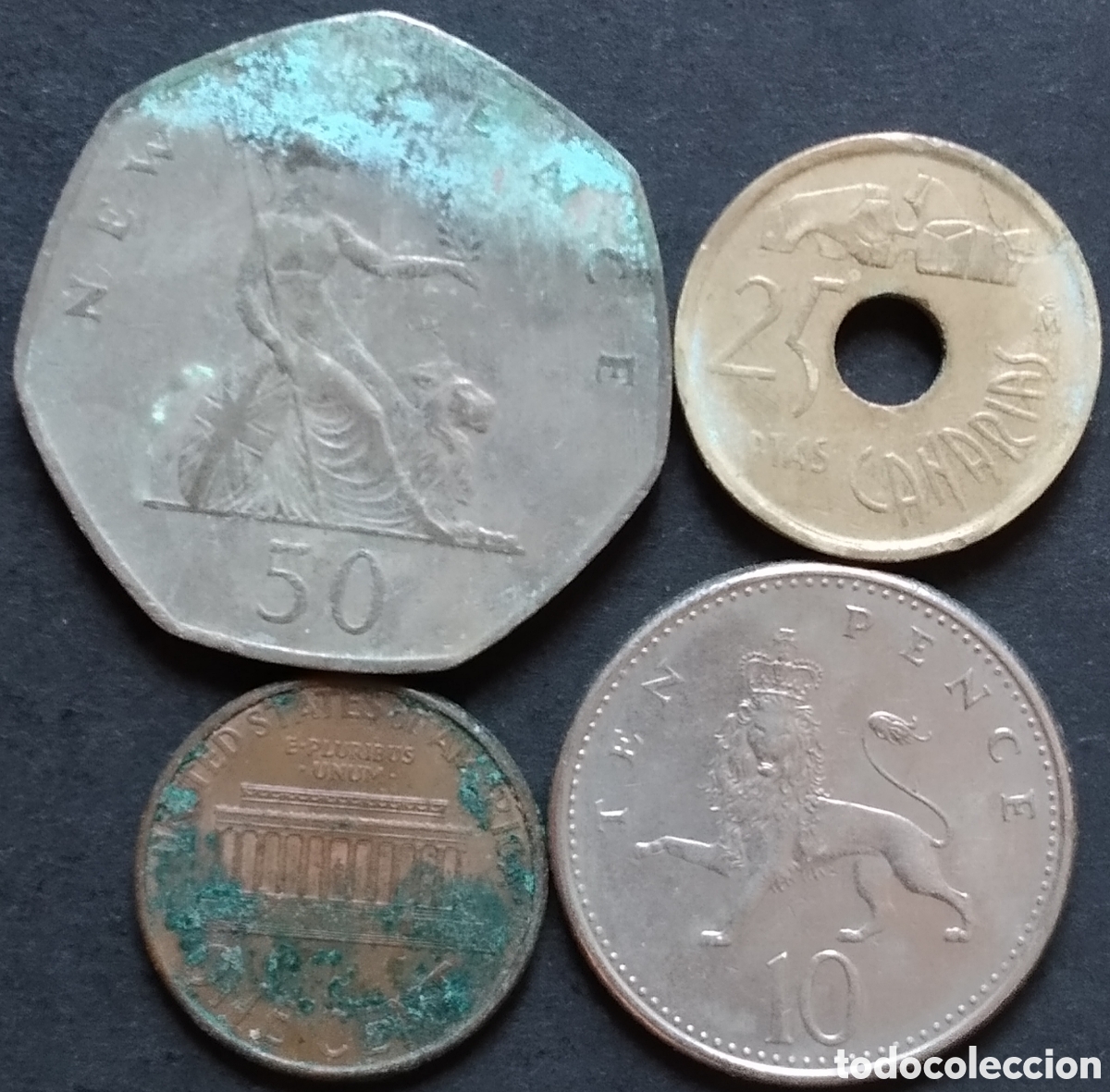 Monedas antiguas de Europa: LOTE MONEDAS N&deg; 0054 - LOTE DE 4 MONEDAS INTERNACIONALES