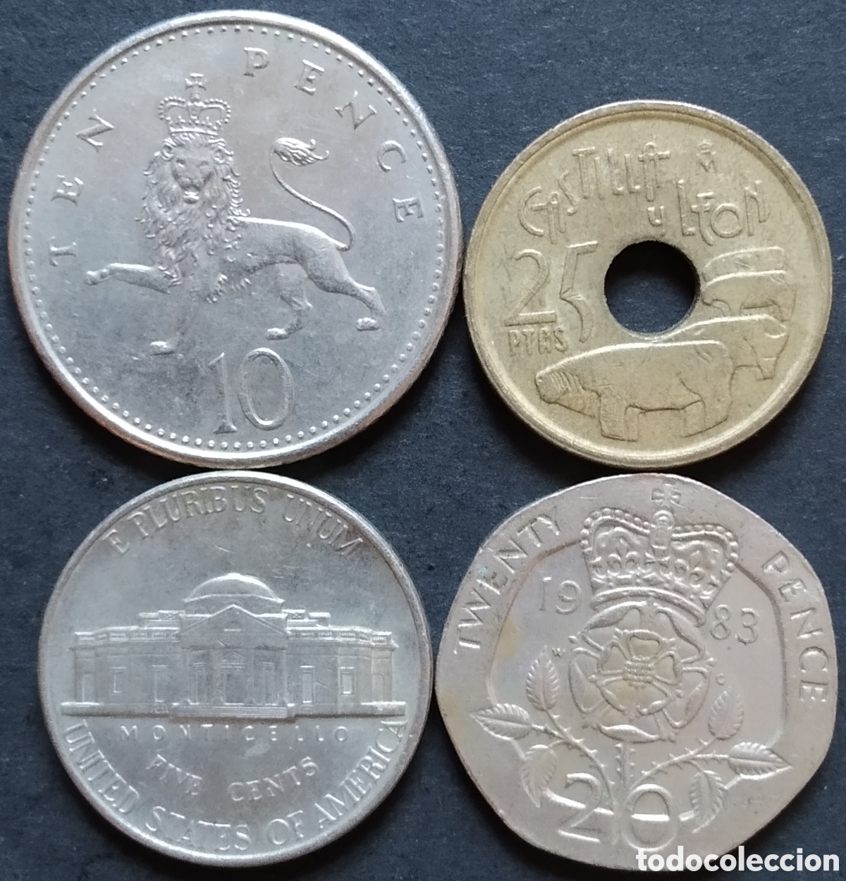 Monedas antiguas de Europa: LOTE MONEDAS N&deg; 0064 - LOTE DE 4 MONEDAS INTERNACIONALES
