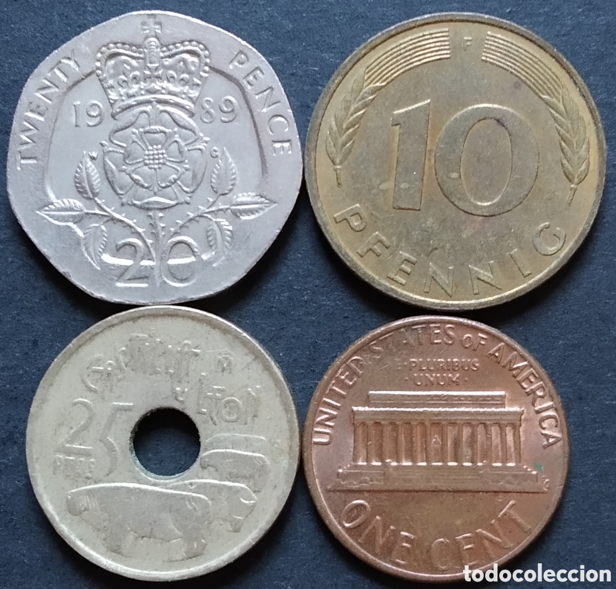 Monedas antiguas de Europa: LOTE MONEDAS N&deg; 0070 - LOTE DE 4 MONEDAS INTERNACIONALES